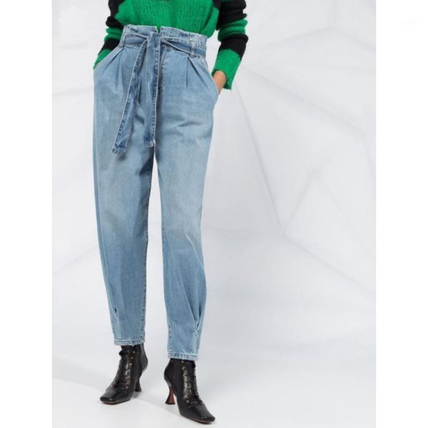 9.17 2020 autumn new high waist lace-up straight pants jeans women fashion casual loose tapered harem jeans1, Blue
9.17 2020 autumn new high waist lace-up straight pants jeans women fashion casual loose tapered harem jeans1, Blue