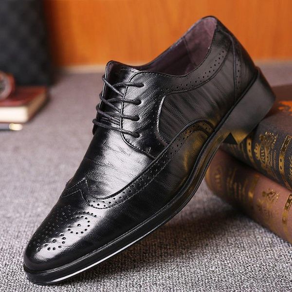 classic business 2020 oxford shoes men brogues shoes lace-up bullock business wedding dress male formal, Black
classic business 2020 oxford shoes men brogues shoes lace-up bullock business wedding dress male formal, Black
