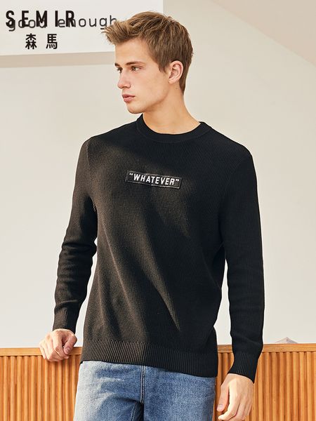 semir men letter 2019 winter new round neck black sweater korean trend business man clothing
semir men letter 2019 winter new round neck black sweater korean trend business man clothing