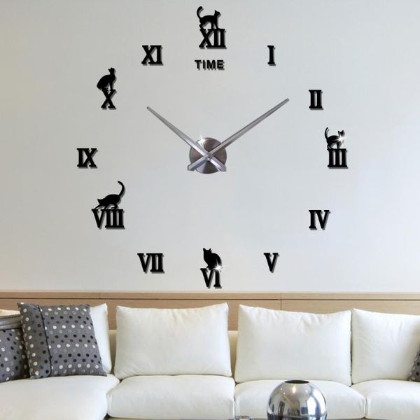 silent large decorative wall clock 3d diy acrylic wall sticker clock for kids room roman numbers home decor
silent large decorative wall clock 3d diy acrylic wall sticker clock for kids room roman numbers home decor
