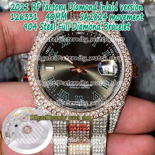 2021 rff diamond inlaid version 40mm 126331 126334 roman dial sa2824 automatic mens watch 904l steel two tone iced out full diamond watches, Slivery;brown
2021 rff diamond inlaid version 40mm 126331 126334 roman dial sa2824 automatic mens watch 904l steel two tone iced out full diamond watches, Slivery;brown