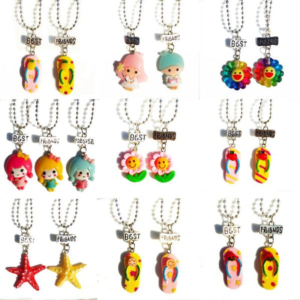 cute 2 pcs/lot bff slipper sunflower necklace set for kids girls starfish flamingo friends wholesale collares jewellery, Silver
cute 2 pcs/lot bff slipper sunflower necklace set for kids girls starfish flamingo friends wholesale collares jewellery, Silver