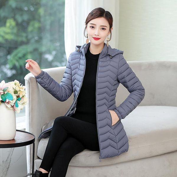 women's down jacket was thin 2020 new winter solid color coat cotton coat long european and american fashion hooded1, Black
women's down jacket was thin 2020 new winter solid color coat cotton coat long european and american fashion hooded1, Black