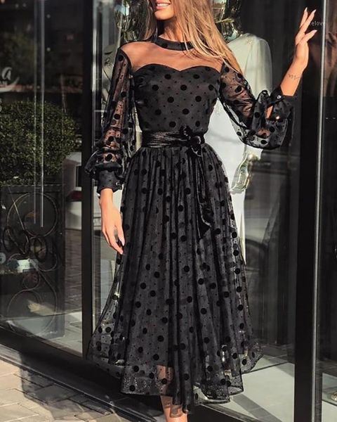 2019 long sleeve dress1, Black;gray