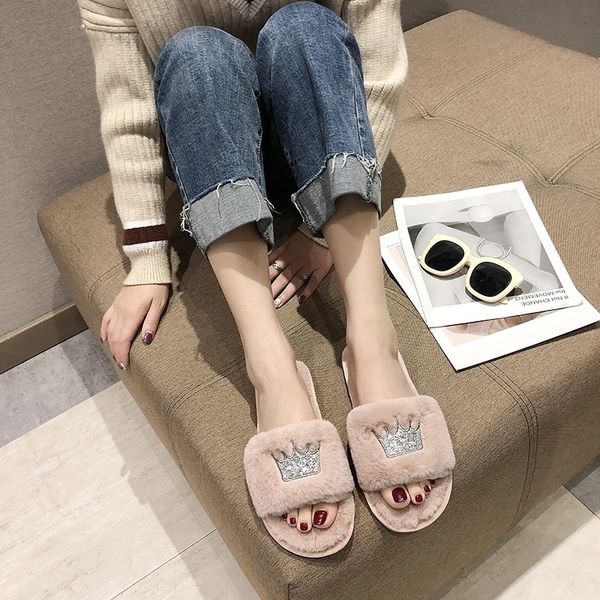 cootelili winter women home slippers with faux fur fashion warm shoes woman slip on flats female slides sequin crow black pink y200424
cootelili winter women home slippers with faux fur fashion warm shoes woman slip on flats female slides sequin crow black pink y200424
