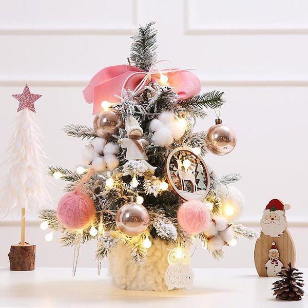 christmas decorations 30cm-45cm led tree for home mini xmas gift artificial 1