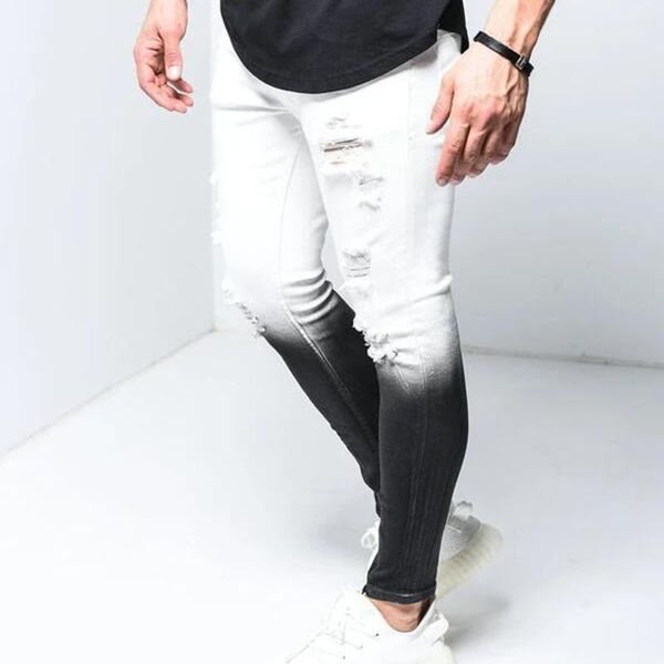 jeans for man destroyed zipper hole casual jeans cool pants design mix color men hole elastic tight dropship1, Blue
jeans for man destroyed zipper hole casual jeans cool pants design mix color men hole elastic tight dropship1, Blue