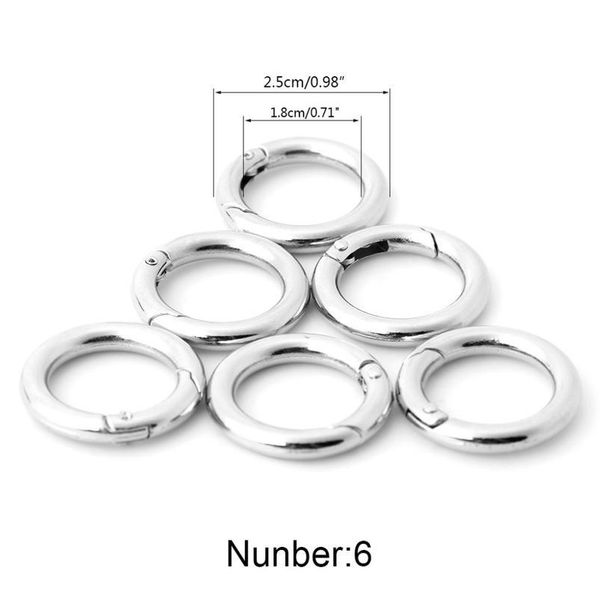50pcs zinc alloy plated gate silver spring o-ring buckles clips carabiner hiking purses handbags round push trigger sn jllzjg
50pcs zinc alloy plated gate silver spring o-ring buckles clips carabiner hiking purses handbags round push trigger sn jllzjg