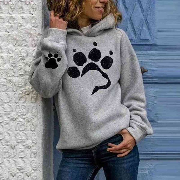 dog footprints print hoodies womens lightweight long sleeve casual pullover hooded abbigliamento donna invernale, Black
dog footprints print hoodies womens lightweight long sleeve casual pullover hooded abbigliamento donna invernale, Black