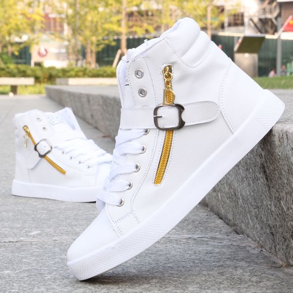 men's vulcanize spring fashion autumn sneakers lace-up high style solid colors man flat sneaker casual boy shoes m253, Black
men's vulcanize spring fashion autumn sneakers lace-up high style solid colors man flat sneaker casual boy shoes m253, Black