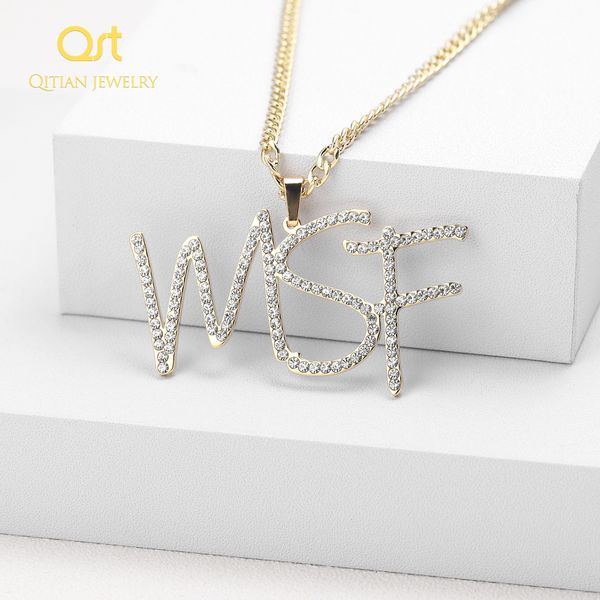customized iced out cursive name initial letters zirconia nameplate necklace hippop cuban chain jewelry for men women q1113, Silver
customized iced out cursive name initial letters zirconia nameplate necklace hippop cuban chain jewelry for men women q1113, Silver
