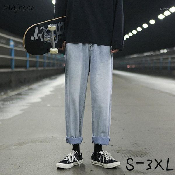 men jeans plus size 3xl button full length solid retro denim vintage korean style chic all-match loose straight hip hop soft1, Blue
men jeans plus size 3xl button full length solid retro denim vintage korean style chic all-match loose straight hip hop soft1, Blue
