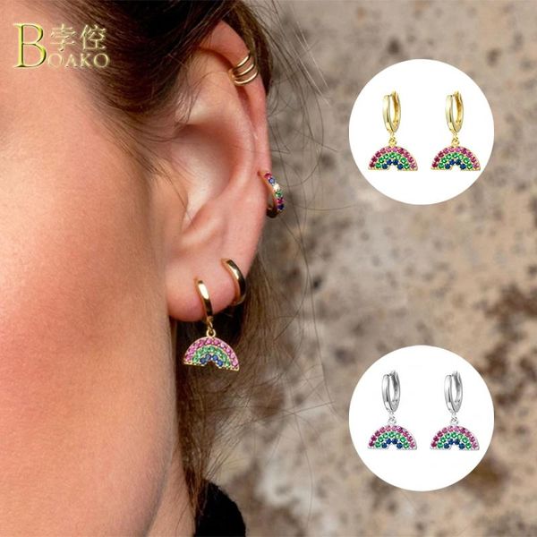 hoop & huggie boako 925 sterling silver earrings for women ins rainbow zircon drop earring luxury earings s925 jewelry piercing, Golden;silver
hoop & huggie boako 925 sterling silver earrings for women ins rainbow zircon drop earring luxury earings s925 jewelry piercing, Golden;silver