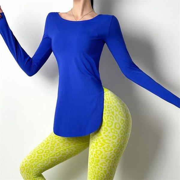 women side slit sport t-shirts long sleeve nylon thin yoga t-shirt gym quick dry slim fitness breathable running, White;red
women side slit sport t-shirts long sleeve nylon thin yoga t-shirt gym quick dry slim fitness breathable running, White;red