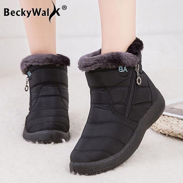 warm plush fur ankle boots women boots snow shoes women winter flat casual botas de mujer waterproof female footwear wsh3725, Black
warm plush fur ankle boots women boots snow shoes women winter flat casual botas de mujer waterproof female footwear wsh3725, Black