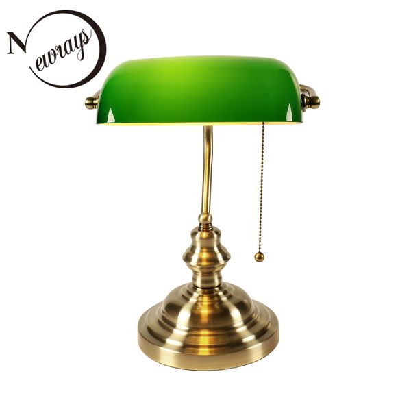 classical vintage banker table lamp e27 with switch green glass lampshade cover desk lights for bedroom study home reading q1126
classical vintage banker table lamp e27 with switch green glass lampshade cover desk lights for bedroom study home reading q1126