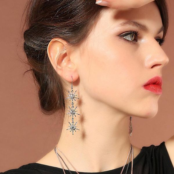 women's earrings snowflake pendant long drop earrings temperament wild earring fashion jewelry, Golden;silver
women's earrings snowflake pendant long drop earrings temperament wild earring fashion jewelry, Golden;silver