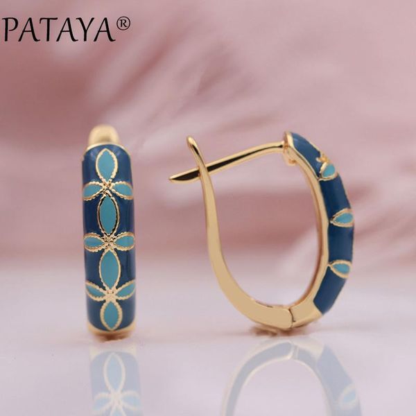 pataya new arrivals 585 rose gold italy draw oil painting color dangle earrings fine flowers women wedding party classic jewelry, Silver
pataya new arrivals 585 rose gold italy draw oil painting color dangle earrings fine flowers women wedding party classic jewelry, Silver