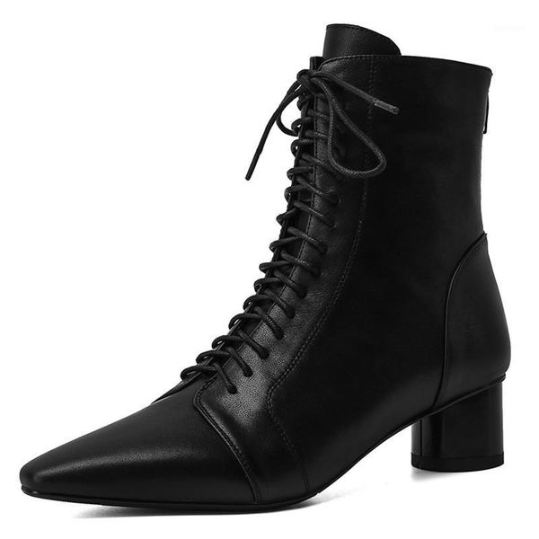 new fashion 2020 autumn winter ankle boots net style round heels genuine cow leather short boots front tie back zipper shoes1, Black
new fashion 2020 autumn winter ankle boots net style round heels genuine cow leather short boots front tie back zipper shoes1, Black