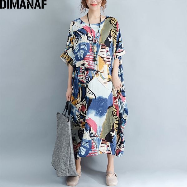 dimanaf plus size dress women summer pattern patchwork print vintage linen dress female casual fashion oversize elegant dresses t200113, White;black
dimanaf plus size dress women summer pattern patchwork print vintage linen dress female casual fashion oversize elegant dresses t200113, White;black