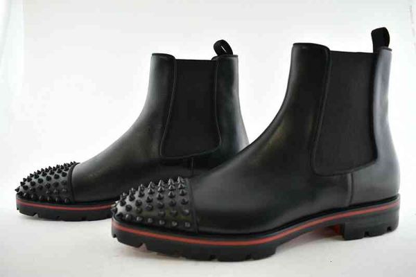 (real picture) quality red bottoms ankle boots mens melon spikes flat black leather high chelsea boot martin motorcycle booties fashion
(real picture) quality red bottoms ankle boots mens melon spikes flat black leather high chelsea boot martin motorcycle booties fashion