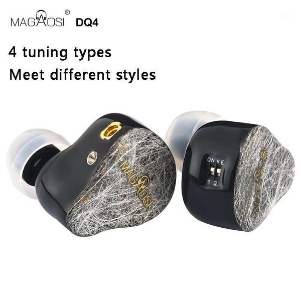 

magaosi dq4 2ba + 2dd hybrid earphone in ear hifi monitor dj studio noise cancelling music mmcx audiophile1