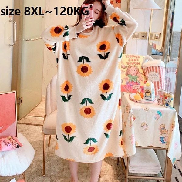 large size 8xl springwinter women long sleeve nightgown flannel nightgowns fleece warm floral cartoon dress home wear sleep wear1, Black;red
large size 8xl springwinter women long sleeve nightgown flannel nightgowns fleece warm floral cartoon dress home wear sleep wear1, Black;red