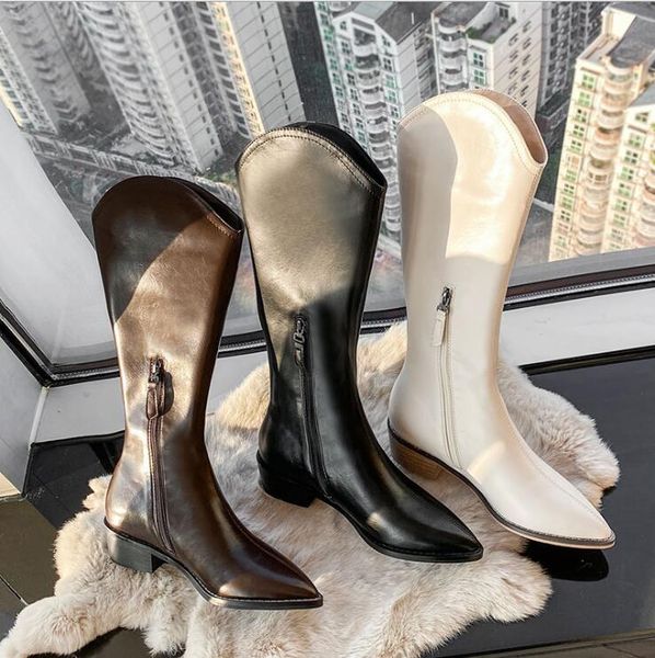 western cowboy boots thick with pointed toe v-port retro knight boots female but knee high boots, Black
western cowboy boots thick with pointed toe v-port retro knight boots female but knee high boots, Black