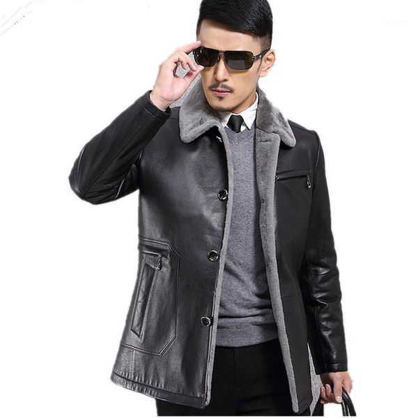 winter jacket men genuine sheepskin leather jacket plus size coat men real wool fur coat winterjas heren 7009 my7881, Black
winter jacket men genuine sheepskin leather jacket plus size coat men real wool fur coat winterjas heren 7009 my7881, Black