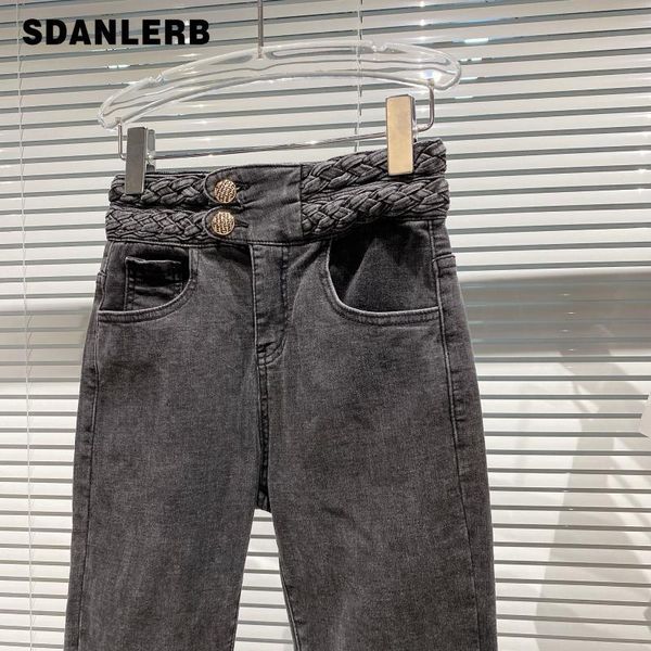 women's jeans 2021 winter knitting rope belt pencil plush warm pants ladies casual denim for women fleece trousers, Blue
women's jeans 2021 winter knitting rope belt pencil plush warm pants ladies casual denim for women fleece trousers, Blue