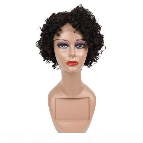 short wigs brazilian virgin hair kinky curly hair lace wigs human hair wigs 10inch for black women swiss, Black;brown
short wigs brazilian virgin hair kinky curly hair lace wigs human hair wigs 10inch for black women swiss, Black;brown