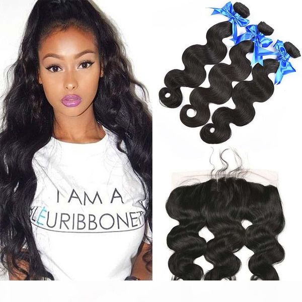 13x4 lace frontal with bundles brazilian human hair 3 bundles with frontal closure brazilian body wave virgin hair with 13x4 lace frontal, Black
13x4 lace frontal with bundles brazilian human hair 3 bundles with frontal closure brazilian body wave virgin hair with 13x4 lace frontal, Black