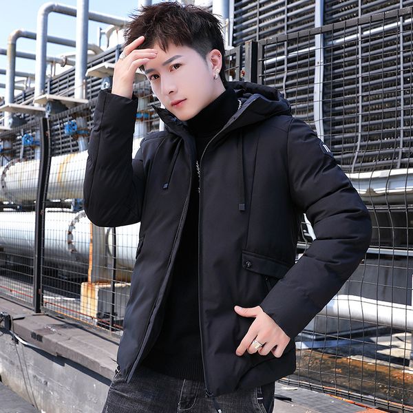 men's winter warm youth 2020 new fashion brand korean hooded thiened down cotton padded jaet, Black
men's winter warm youth 2020 new fashion brand korean hooded thiened down cotton padded jaet, Black