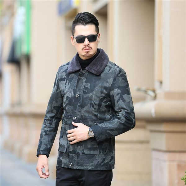 2020 new camouflage genuine leather coat for men sheepskin leather hooded jacket winter jackets for men youth1, Black
2020 new camouflage genuine leather coat for men sheepskin leather hooded jacket winter jackets for men youth1, Black