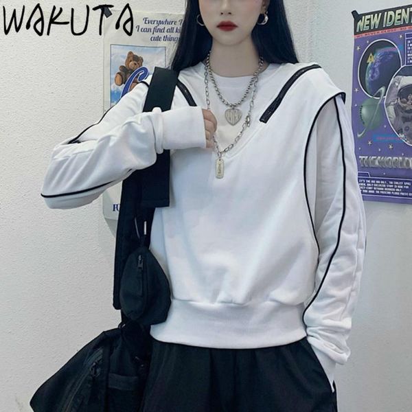women's hoodies & sweatshirts wakuta ins fahion chic women streetwear black white color block zipper cold shoulder korean female outwe
women's hoodies & sweatshirts wakuta ins fahion chic women streetwear black white color block zipper cold shoulder korean female outwe