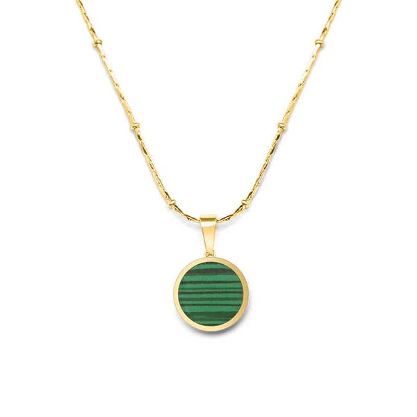 new trendy 18k gold plated stainless steel jewelry wholesale artificial malachite natural shell geometric pendant necklace, Silver
new trendy 18k gold plated stainless steel jewelry wholesale artificial malachite natural shell geometric pendant necklace, Silver