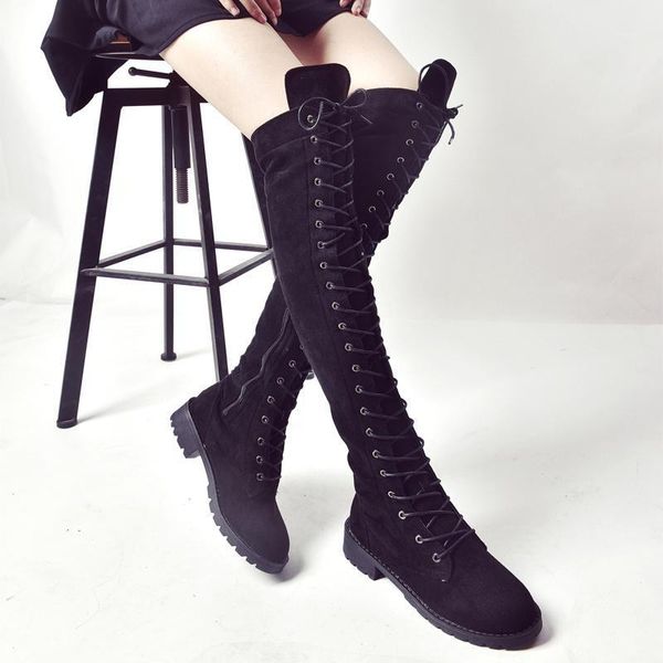 plus size 35-53 nice new knee high boots women autumn fashion lace up shoes woman square med heels young girls lovely boot1, Black
plus size 35-53 nice new knee high boots women autumn fashion lace up shoes woman square med heels young girls lovely boot1, Black