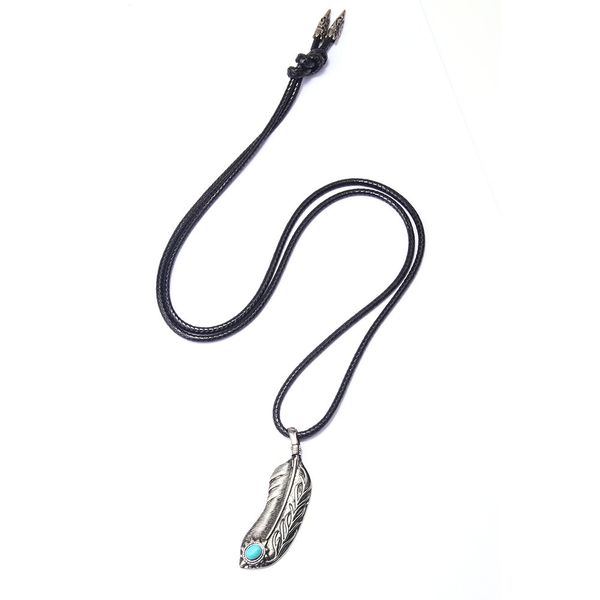 new necklace personalized punk feather pendant necklace gao qiao wu lang necklace, Silver
new necklace personalized punk feather pendant necklace gao qiao wu lang necklace, Silver