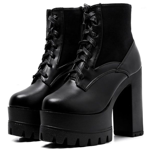 boots bonjomarisa female fashion block heel lace up platform patchwork party dress women designer shoes woman1, Black
boots bonjomarisa female fashion block heel lace up platform patchwork party dress women designer shoes woman1, Black