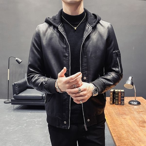 autumn and winter motorcycle clothing coat new hooded hooded motorcycle jacket men's pu leather coat men's leather jacket jprfk, Blue
autumn and winter motorcycle clothing coat new hooded hooded motorcycle jacket men's pu leather coat men's leather jacket jprfk, Blue