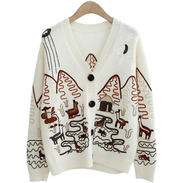 pound du custom heavy embroidery tong qu cashmere cashmere sweater v-neck cardigan sweater female qiu dong, White
pound du custom heavy embroidery tong qu cashmere cashmere sweater v-neck cardigan sweater female qiu dong, White