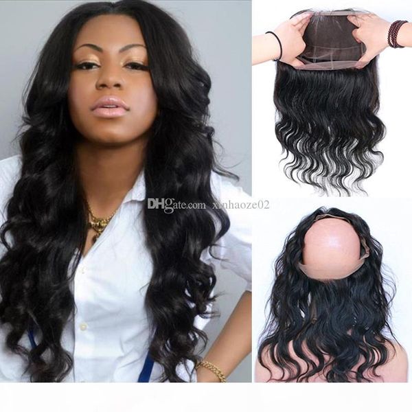 360 lace frontal full lace band frontal peruvian virgin hair body wave natural hairline 360 lace frontal closure with baby hair, Black;brown
360 lace frontal full lace band frontal peruvian virgin hair body wave natural hairline 360 lace frontal closure with baby hair, Black;brown