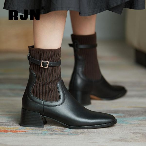 boots rjn winter slim mid-calf woman genuine leather fabric patchwork round toe black low square heel buckle strap ro439
boots rjn winter slim mid-calf woman genuine leather fabric patchwork round toe black low square heel buckle strap ro439