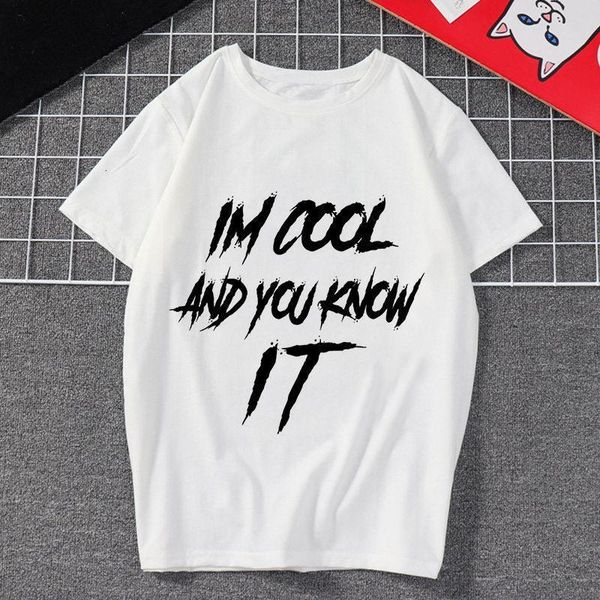 women's t shirt i am cool funny letter print summer harajuku ullzang 90s tshirt fashion graphic tee female, White 
women's t shirt i am cool funny letter print summer harajuku ullzang 90s tshirt fashion graphic tee female, White