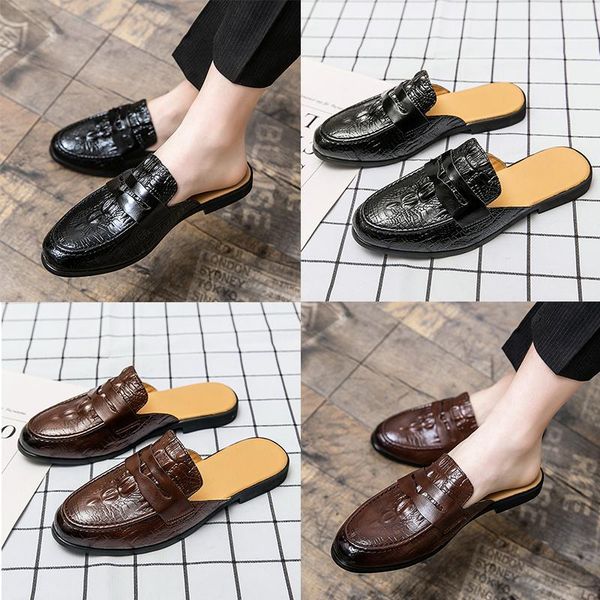 luxury brand fashion mens designer crocodile pattern slippers genuine leather mules black brown slipper mens casual slip-on shoes large size
luxury brand fashion mens designer crocodile pattern slippers genuine leather mules black brown slipper mens casual slip-on shoes large size
