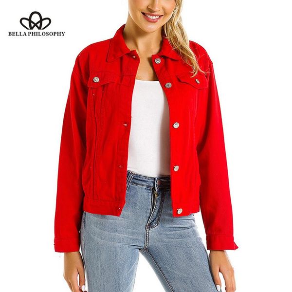 bella philosophy 2020 women autumn solid turn-down collar jean jacket ladies loose casual three colours coats female outwear, Black;brown
bella philosophy 2020 women autumn solid turn-down collar jean jacket ladies loose casual three colours coats female outwear, Black;brown