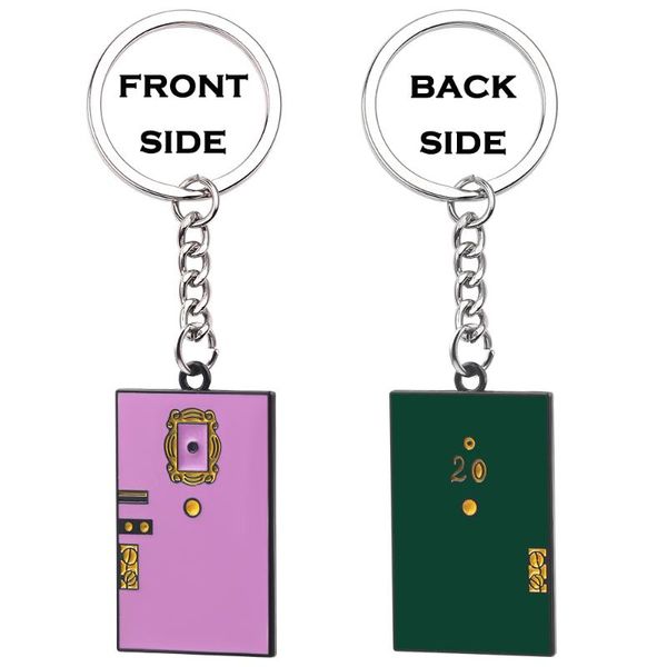 tv show friends monica's door keychains two sides purple green metal enamel key chain women men friend keyring jewelry gift, Silver
tv show friends monica's door keychains two sides purple green metal enamel key chain women men friend keyring jewelry gift, Silver