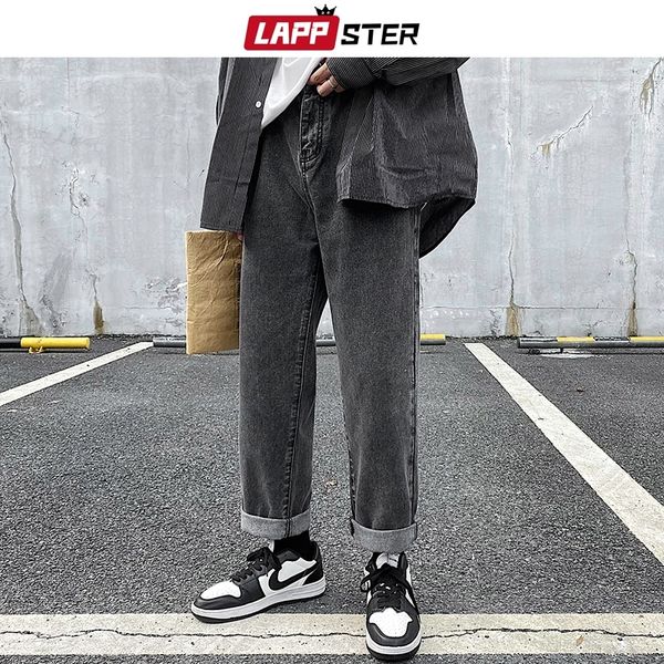 lappster men grey streetwear baggy jeans mens kpop solid denim pants couple high waisted vintage oversized joggers pants 201120, Blue
lappster men grey streetwear baggy jeans mens kpop solid denim pants couple high waisted vintage oversized joggers pants 201120, Blue