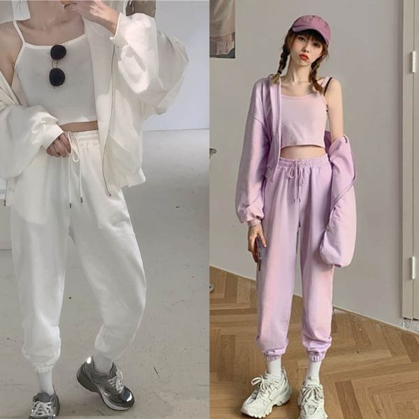 hpwjg leisure sports suit piece 2020 pants korean hoodie suspender vest legged pants casual new casual pantssling three women set goazx, Gray
hpwjg leisure sports suit piece 2020 pants korean hoodie suspender vest legged pants casual new casual pantssling three women set goazx, Gray