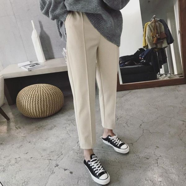 women's pants & capris autumn winter woolen women high waist solid color harem trousers female office lady warm thick ankle-length, Black;white
women's pants & capris autumn winter woolen women high waist solid color harem trousers female office lady warm thick ankle-length, Black;white
